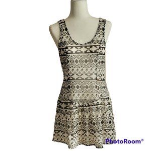 En Creme Beach Swimsuit Boho Cover Up Tank Dress Neutral Sz M NEW